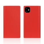 iPhone11 Calf Skin Leather Diary Red