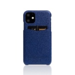 iPhone11 Full Grain Leather Back Case@Navy Blue