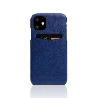 iPhone11 Full Grain Leather Back Case@Navy Blue_1