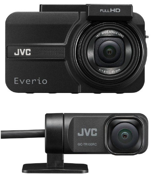 ドライブレコーダー JVC ブラック GC-TR100-B [前後カメラ対応 /Full HD（200万画素） /一体型]