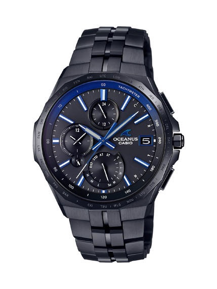 カシオ CASIO オシアナス マンタプラチナ蒔絵 OCW-S5000 ブラック チタン ソーラー メンズ 腕時計
