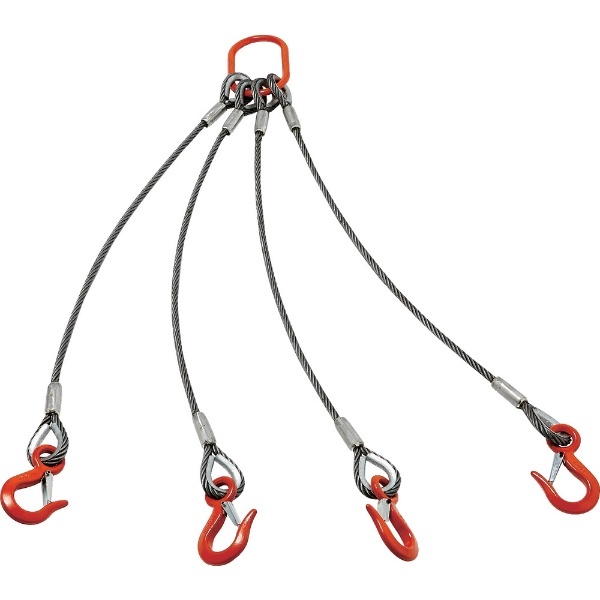 ＴＲＵＳＣＯ ４本吊りアルミロックスリング フック付き １２ｍｍＸ１．５ｍ TWEL-4P-12S1.5 トラスコ中山 通販
