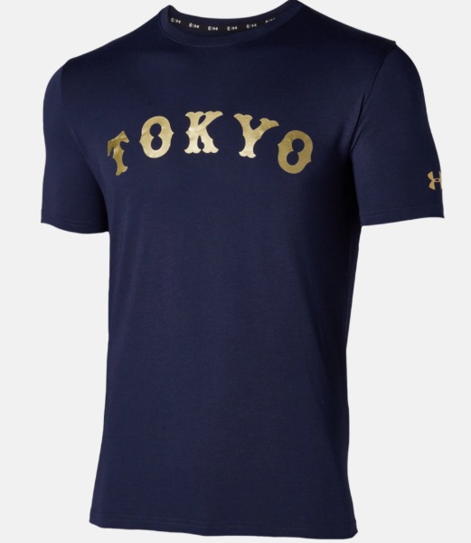 メンズ ベースボール 海外並行輸入正規品 Tシャツ UAジャイアンツ TOKYO ※アウトレット品 Navy Gold 3XLサイズ 1359450 Midnight