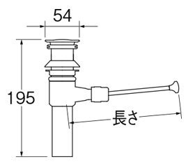 SANEI ポップアップ排水栓上部 H700-X200-32 - 1