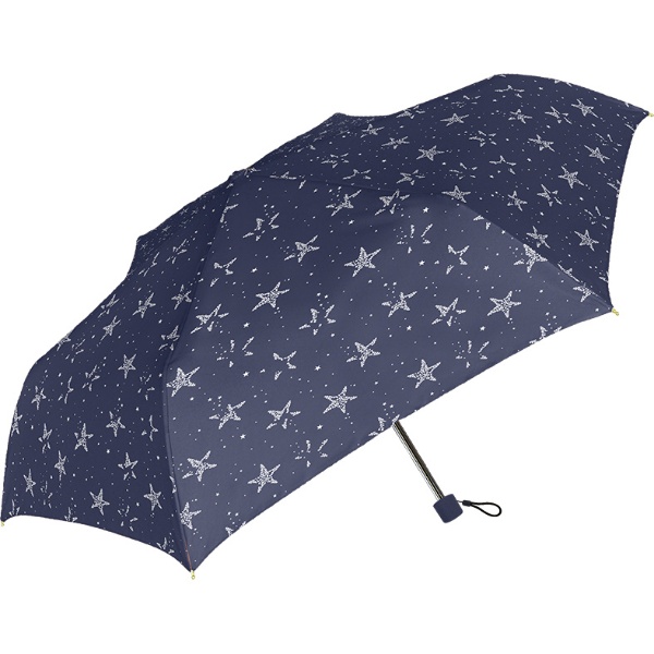 折りたたみ傘 Natural Basic HOSHIFULL2（ホシフル2） ネイビー 720-020 [晴雨兼用傘 /レディース /50cm]