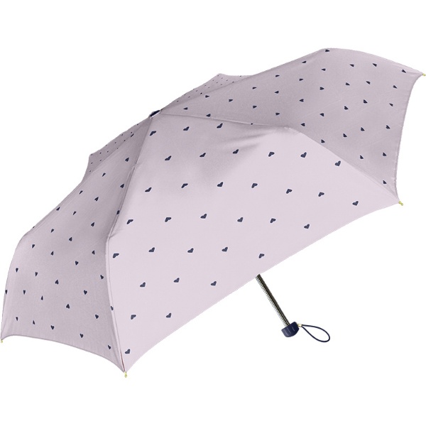 折りたたみ傘 Natural Basic SIMPLE PETIT 海外 HEART 50cm セール商品 レディース 720-012 パープル シンプルプチハート 雨傘