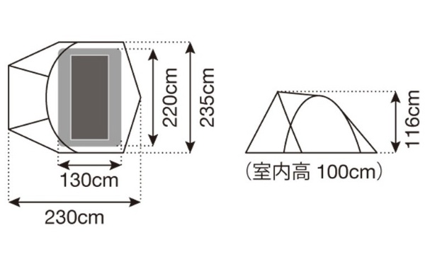 ミニッツドーム Pro.air 1(20×20×59cm) SSD-712 スノーピーク｜snow