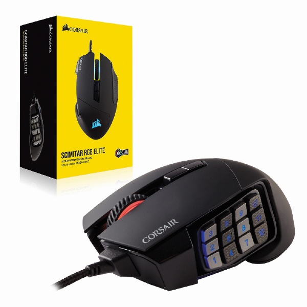 ゲーミングマウス SCIMITAR RGB ELITE ブラック CH-9304211-AP [光学式 /有線 /17ボタン /USB]