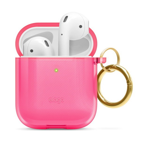 elago CLEAR CASE for AirPods /AirPods 2nd Charging / AirPods 2nd Wireless (Neon Pink) Neon Pink EL_APACSTPCE_NP