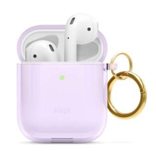 elago CLEAR CASE for AirPods /AirPods 2nd Charging / AirPods 2nd Wireless (Lavender) Lavender EL_APACSTPCE_LV