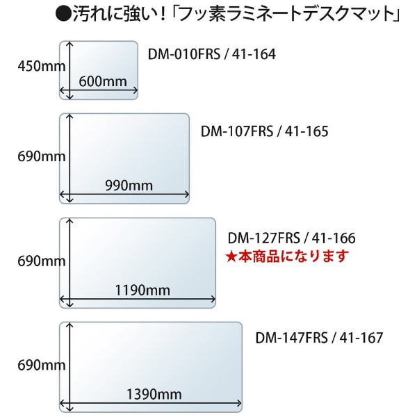 ﾌｯ素ﾗﾐﾈｰﾄﾃﾞｽｸﾏｯﾄ中1.2S DM-127FRS