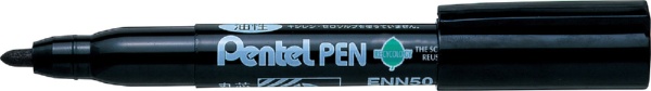 Pentel PEN (ぺんてるペン) 油性マーカー ぺんてるペン 丸芯・中字 黒