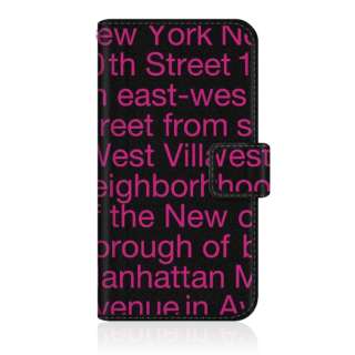 CaseMarket SHV38纤细笔记本型包New York Typography-粉红纤细日记SHV38-BCM2S2633-78