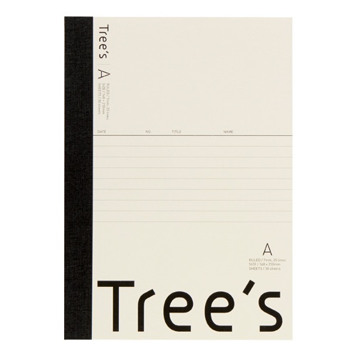 Tree’s ノート 30枚 クリーム UTRAA5C [A5 /7mm(A罫) /横罫線]