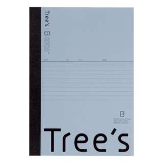 Tree’s ノート 30枚 ブルーグレー UTRBA5GR [A5 /6mm(B罫) /横罫線]