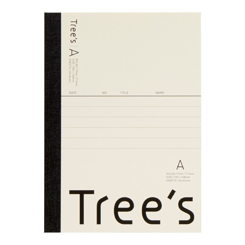 Tree’s ノート 48枚 クリーム UTRAA6C [A6 /7mm(A罫) /横罫線]