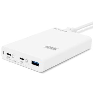 AC - USB充電器 ノートPC・タブレット対応 65W [3ポート：USB-Cｘ2＋USB-A /USB Power Delivery対応 /Smart IC対応] ホワイト AM-PDC618A1_1