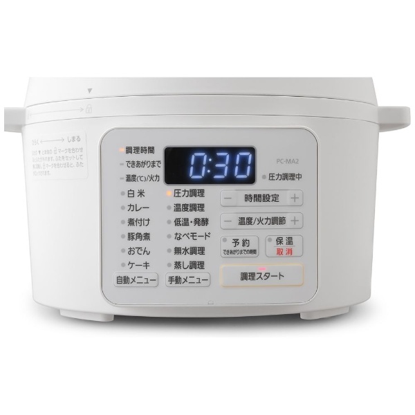 ホワイト本体重量【未使用】アイリスオーヤマ PC-MA2-W ホワイト 電気圧力鍋
