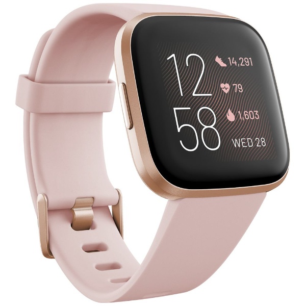 の最新トレンド 美品 Fitbit versa4 スマートウォッチ ゴールド ピンク