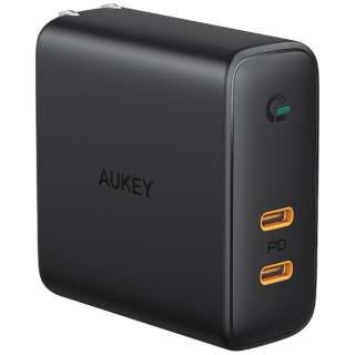 AUKEYiI[L[j USB[d Focus Duo 63W Type-C ubN PA-D5-BK [2|[g /USB Power DeliveryΉ]
