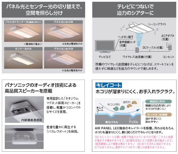 Panasonic LEDシーリングライト 気持ちよ HH-XCC1288A