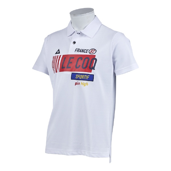 ＜ビックカメラ＞ メンズ 半袖シャツ le coq sportif GOLF COLLECTION サインボードグラフィック Signboard Graphic Short Sleeve Shirt(LLサイズ/ホワイト) QGMPJA11
