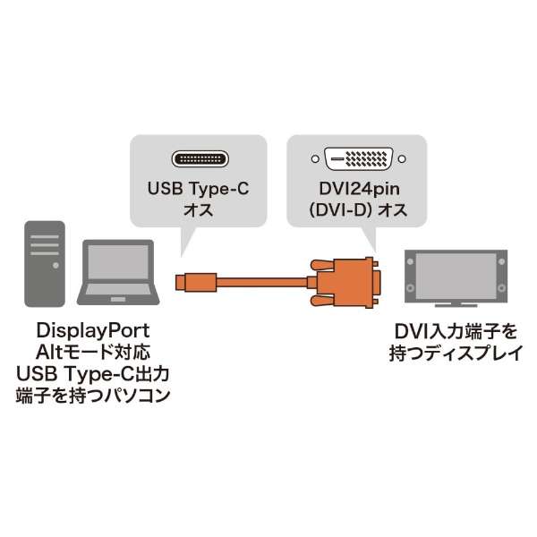 USB-C  DVI P[u [f /1m] ubN KC-ALCDVA10_2