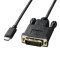 USB-C⇔ＤＶＩ电缆[影像/3m]黑色KC-ALCDVA30