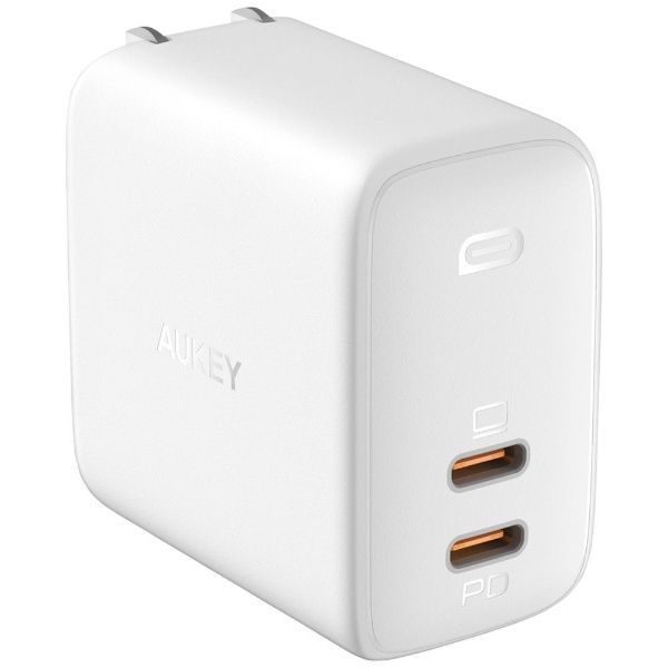 AUKEY（オーキー） USB充電器 Omnia Duo 65W USB-C ホワイト PA-B4-WH [2ポート /USB Power  Delivery対応 /GaN(窒化ガリウム) 採用] AUKEY｜オーキー 通販 | ビックカメラ.com