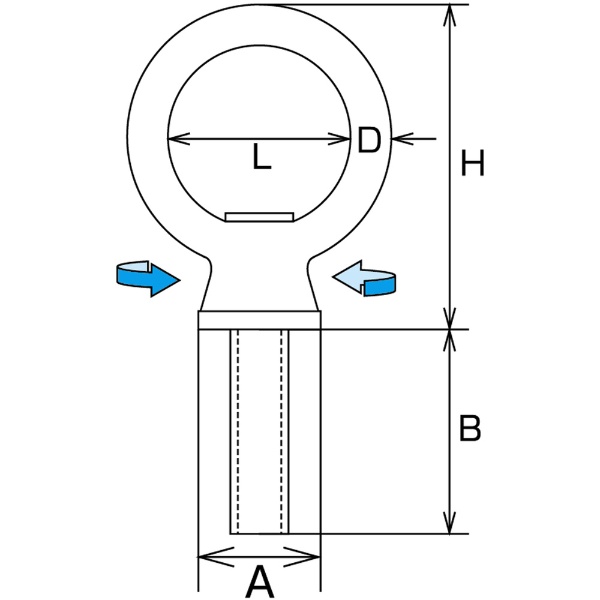 水本 ステンレス 回転アイボルト（ミリネジ） 捻子径M－10 B-925 水本