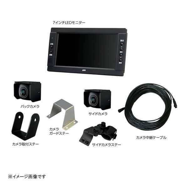 受賞店 7インチ 1年保証 バックサイドカメラセット XC-M1X 20m中継ケーブル付