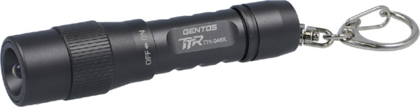  TTR-04BK LED/電池式/防塵・防滴/キーチェーン搭載 ブラック TTR-04BK [LED /単4乾電池×1 /防水]