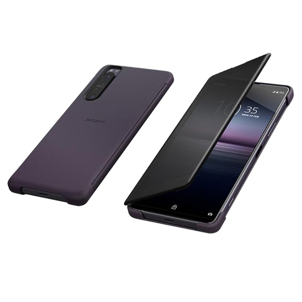 【ソニー純正】Xperia 1 II Style Cover View パープル XQZ-CVAT/VJPCX