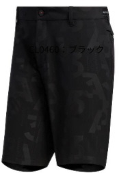メンズ ボトムス エンボスプリント ショートパンツ(XOサイズ/ブラック