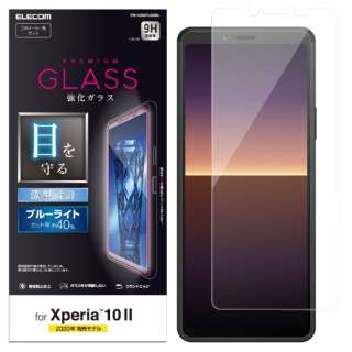 Xperia 10 II ガラスフィルム 0.33mm ブルーライトカット PM-X202FLGGBL