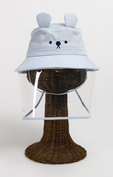 飛沫対策ガード帽子 こども用 ブルー フェイスシールド 公式通販 国産品