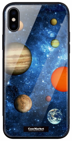CaseMarket 背面強化ガラス 背面ケース apple iPhone 永遠の定番モデル 8 Plus 新作続 iPhone8p-BCM2G0047-78 宇宙 スペース 0047 プラネット デザイン iPhone8p