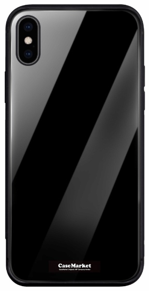 CaseMarket 背面強化ガラス 背面ケース apple iPhone XR (iPhoneXR) スタンダード カラー パレット 2891  スーパー ブラック iPhoneXR-BCM2G2891-78