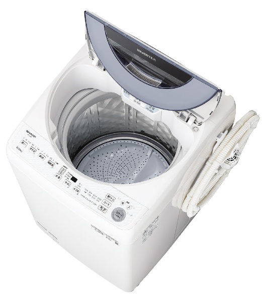 全自動洗濯機 シルバー系 ES-GV8E-S [洗濯8.0kg /乾燥機能無 /上開き 