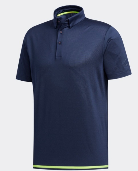 メンズ ポロシャツ ジャカードベンチレーション 半袖ボタンダウンシャツ(Mサイズ/カレッジネイビー) GKI46 FJ3794  アディダス｜adidas 通販