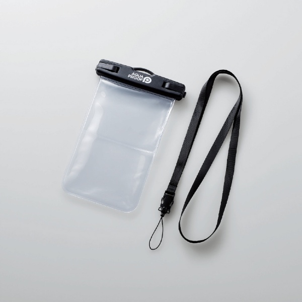  スマートフォン用防水・防塵ケース プラスチック蓋 ポケット付 Sサイズ ブラック PCWPSK01BK