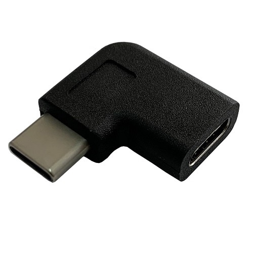USB-C延長アダプタ [USB-C オス→メス USB-C /充電 /転送 /USB Power Delivery /30W /USB3.1 Gen1 /横L型] ブラック TM-BU31G1-CLS