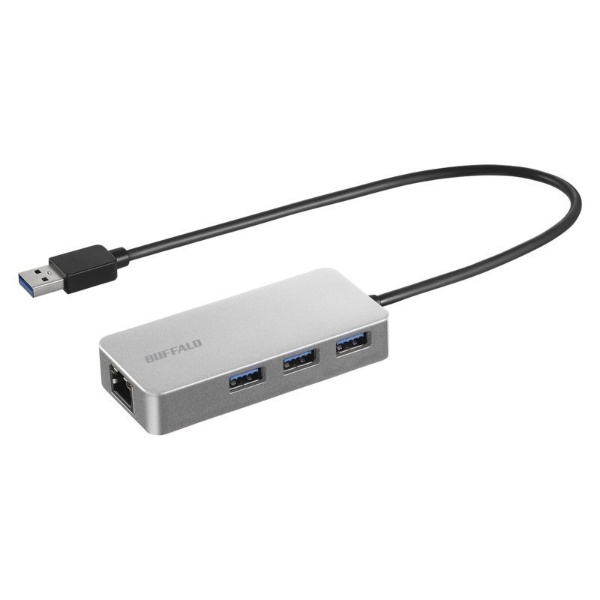 BUFFALO　[USB-A オス→メス LAN]3.0変換アダプタ ブラック　LUA4-U3-AGTE-BK
