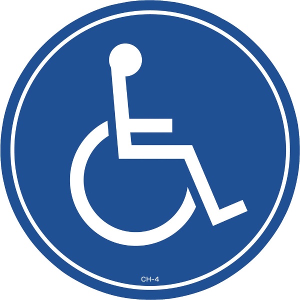 緑十字 コーンヘッド標識用ステッカー 身障者マーク 期間限定今なら送料無料 未使用品 PET 285mmΦ 119104