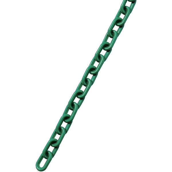 緑十字 プラスチックチェーン 緑 長さ40m（線径6mmΦ） ポリエチレン