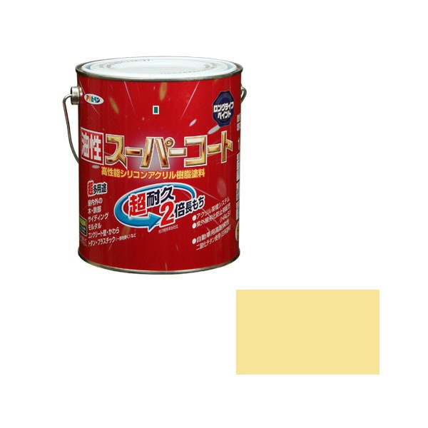 アサヒペン 油性スーパーコート 1.6L アイボリー - 塗装用品