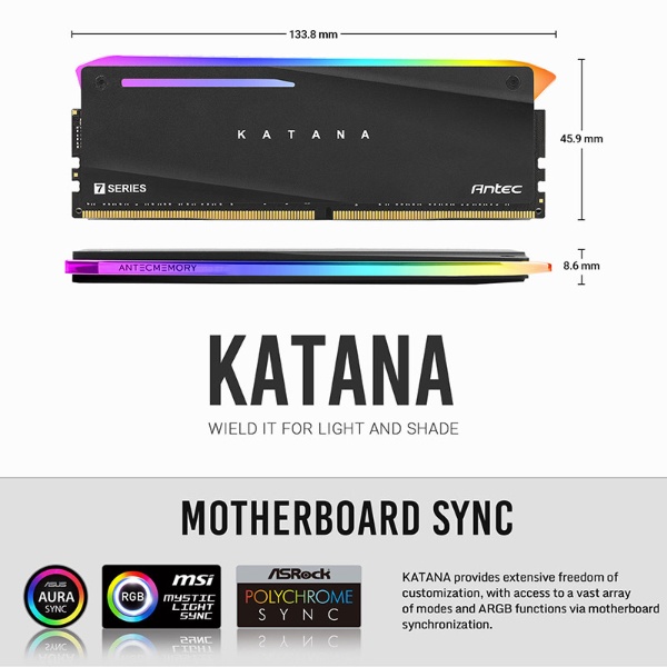 RGBAntec katana AM4U32168G11-7DKR  8GB×4枚