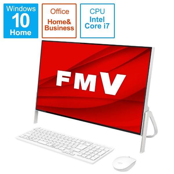 デスクトップパソコン FMV ESPRIMO FH70/E1 ホワイト FMVF70E1W [23.8 