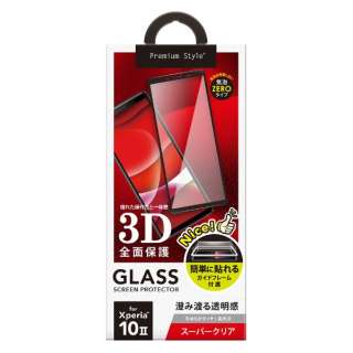有Xperia 10 2事情模具的3D混合液晶保护玻璃超级市场清除Premium Style PG-XP10GL01CL