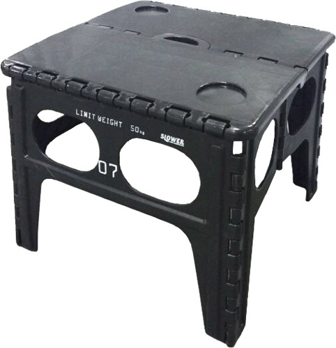 ޤꤿ߼ եǥ󥰥ơ֥ Chepel FOLDING TABLE(480x400x490mm/֥å) SLW-007